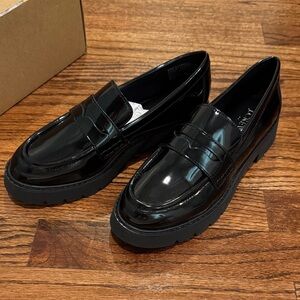 J. Crew Glossy Black Loafers